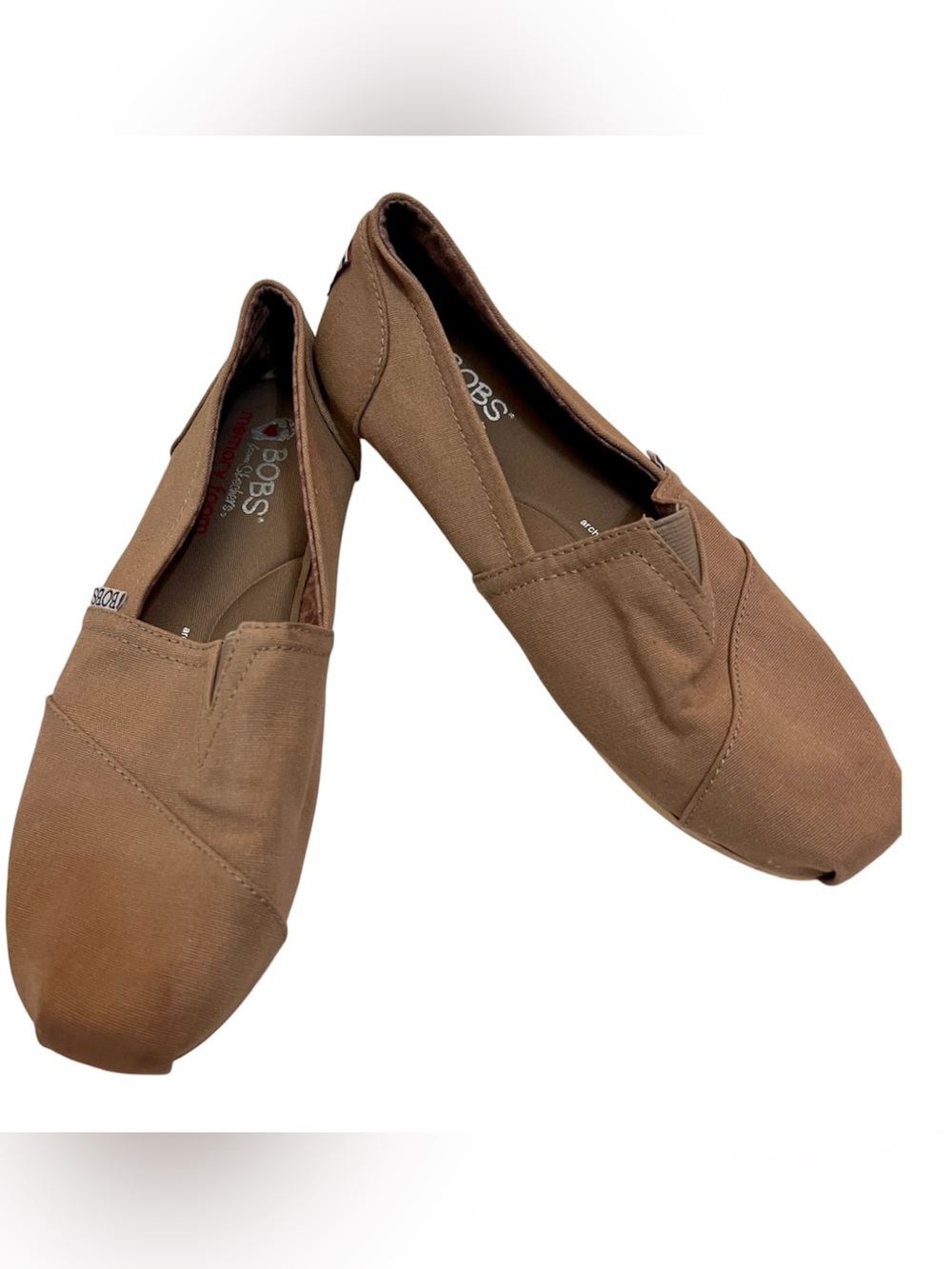 Skechers BOBS Slip-On Flats in Tan Brown